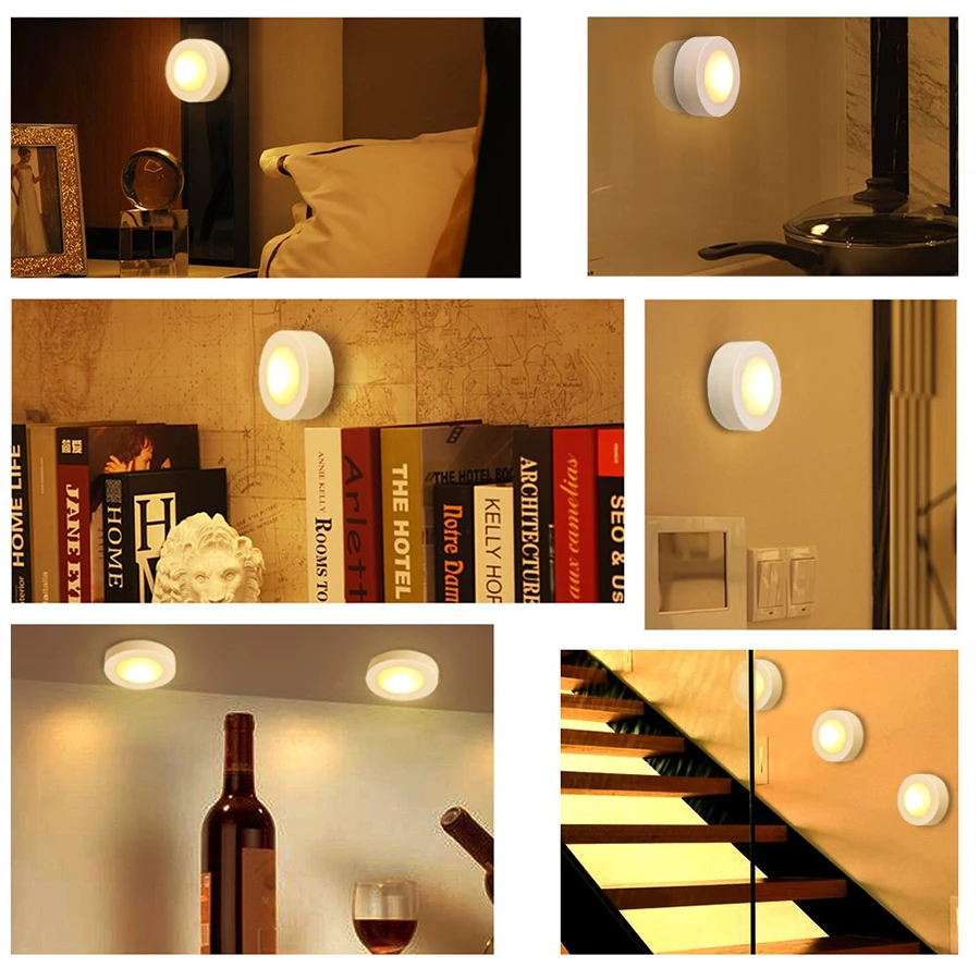 Затемняемый сенсорный датчик светодио дный светодиодный под шкаф свет настенный светильник шкаф свет аварийный кухонный ночник для дома