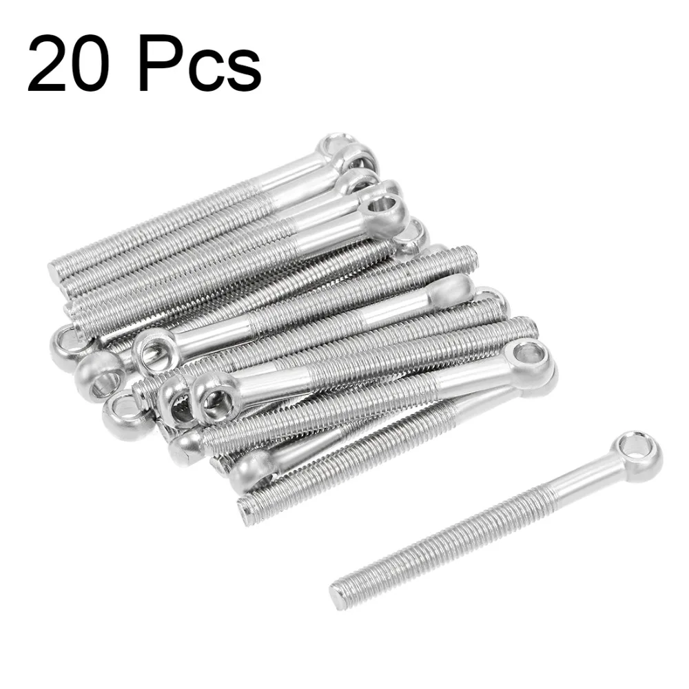 UXCELL M10x60mm M5x50mm M5x30mm 20 штук Нержавеющая сталь 304 качели болт Серебряный тон идеальным подъемного оборудования для крепления