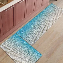 Морская прозрачная пляжная вода на пляже коврики для входа в ванную аксессуары набор грязи мусора Trapper машинная стирка