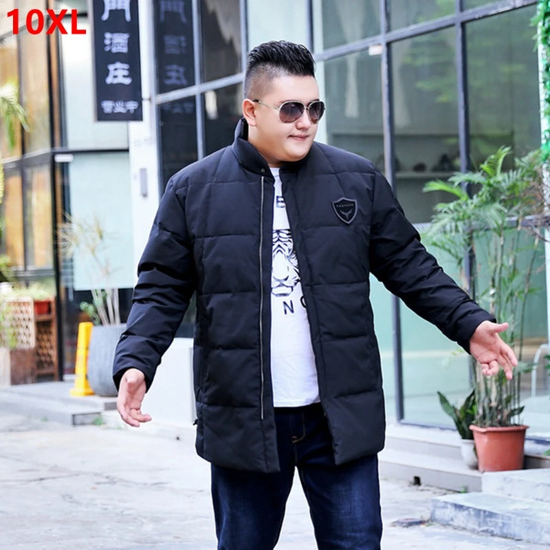 

Winter new extra large men's down jacket white duck down plus fertilizer XL large loose 9XL 10XL warm jacket