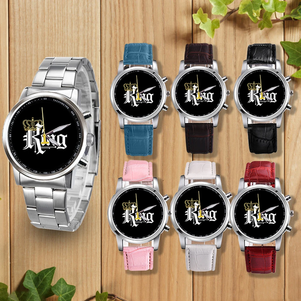 

KING QUEEN men's watches 2019 Quartz clock Movement Boys And Girls women Watch Fashion Multi-functional Watches wristwatch