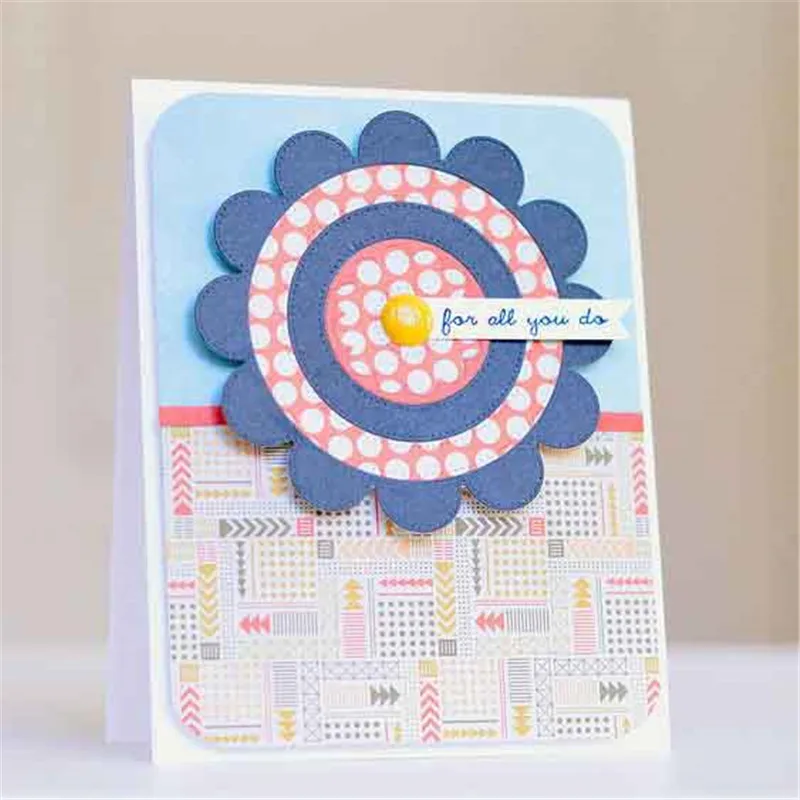 

YaMinSanNiO Flower Metal Cutting Dies New 2019 Lace Sunflower Dies Scrapbooking for Card Making Embossing Craft Die Cut Stencil