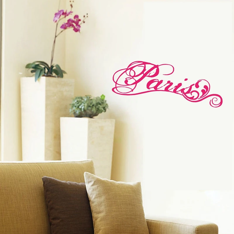 Paris Fancy Elegant Wall Decal ,Vinyl wall stickers lettering word