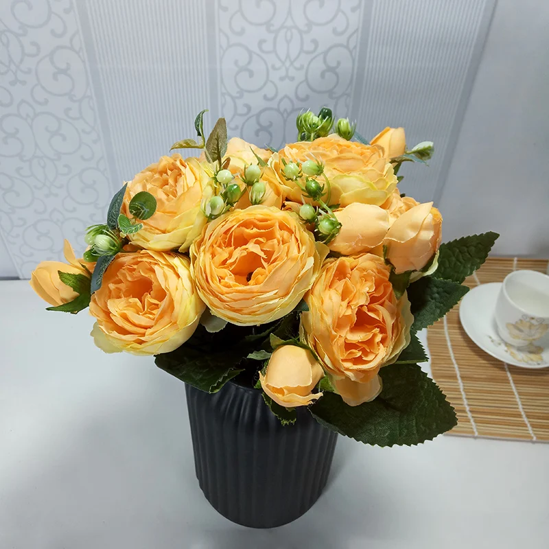 artificial flower silk peony bouquet (43)