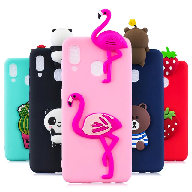 

Flamingo Case For Samsung Galaxy A30 A50 A40 A70 Cases For Samsung M20 M30 M10 Cover on Soft TPU Silicone 3D Toys Coque