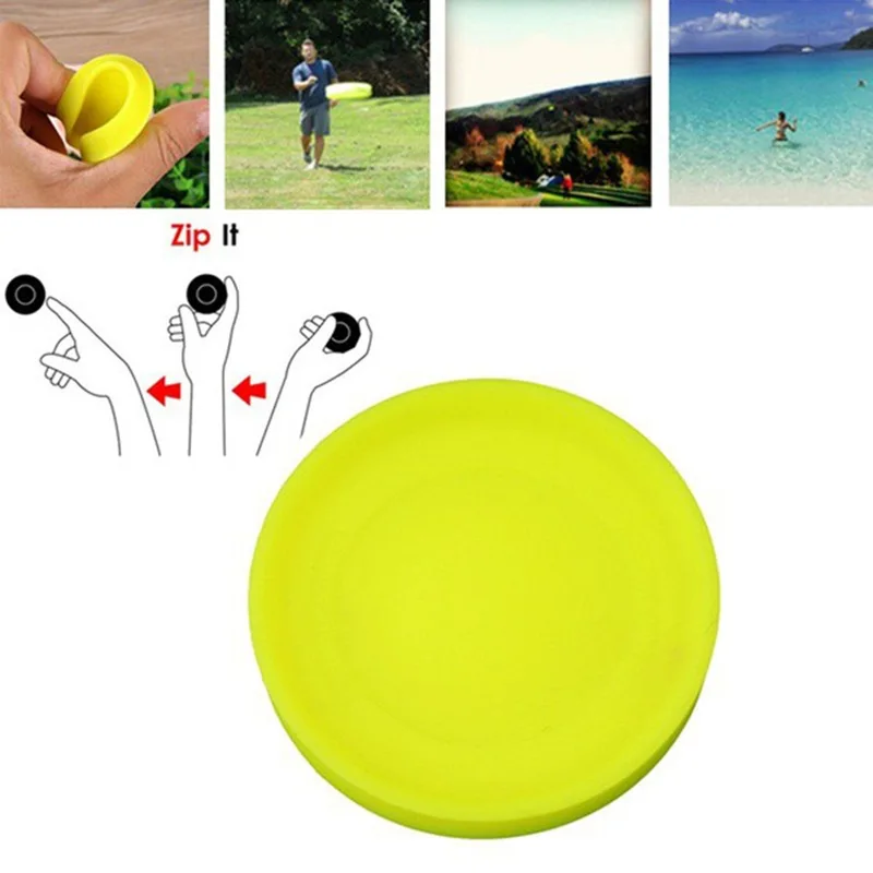 

6Pcs/Lot Pocket Flexible Silicone Ultimate Mini Pocket Zipchip Flying Disc Outdoor chip Spin Game Toys