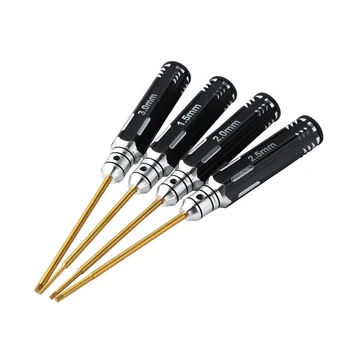

4 In 1 Screwdriver Hexagon Head 1.5 2.0 2.5 3.0mm Hex Screw Driver Tools Set Professional RC Tools Kits For FPV Helicopter Car