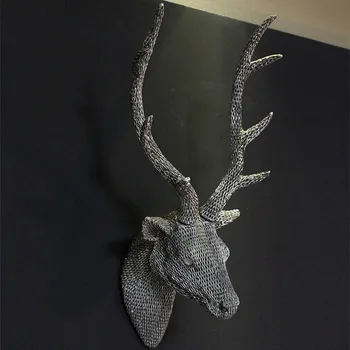 

Painting Resin Deer Wall Decoration Hanging Wall Animal Head Resin Resin Wall Ornaments Home Accessories