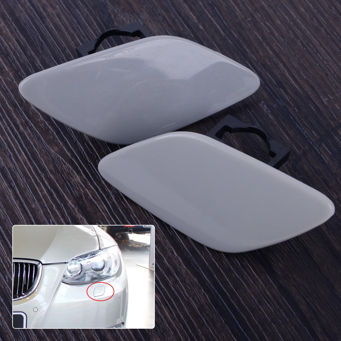 Best CITALL High Quality 1 Pair Headlight Washer Cover Cap Lamp Flap Bumper Trim For BMW 3 Series E92 Coupe E93 Convertible 328i 335i