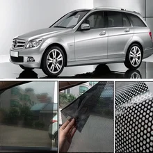 1,22x8 м черная односторонняя визуальная печать медиа виниловая пленка для автомобиля самоклеящаяся пленка для окна непрозрачная 48 ''x 315''