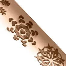 Рельефная Скалка резьба по дереву выпечка печенье помадка торт Тесто Снежинка шаблон Скалка