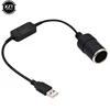 Adaptador convertidor USB de 5V a 12V, controlador con cable, enchufe de encendedor de coche, Conector de clavija ► Foto 1/4