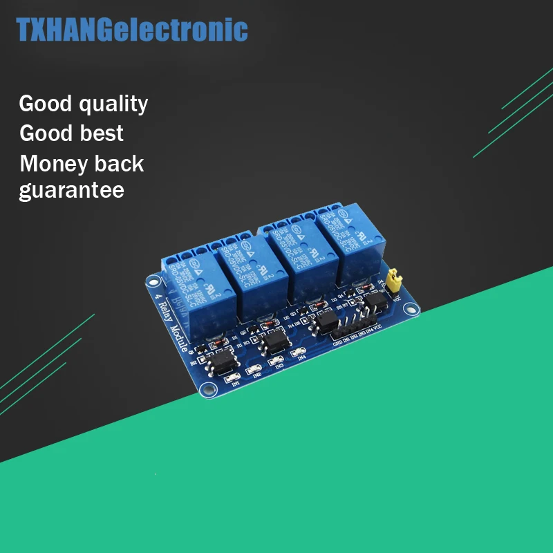 Optocoupler For new PIC ARM AVR DSP 4 Four Channel Relay Module DC 5V