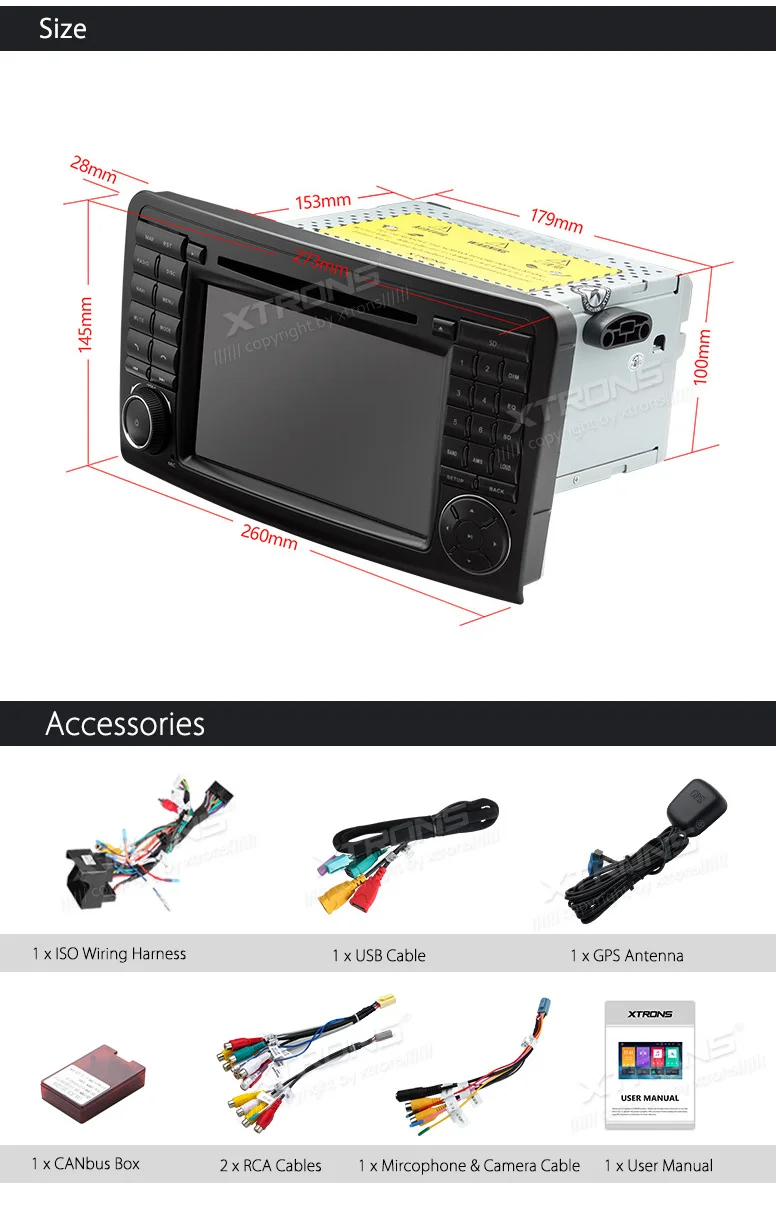 Excellent 7" HD Octa Core Android 8.0 Car DVD Player Radio for Mercedes Benz ML- Class W164 ML300 ML350 ML450 ML500 2005-2011 X164 26