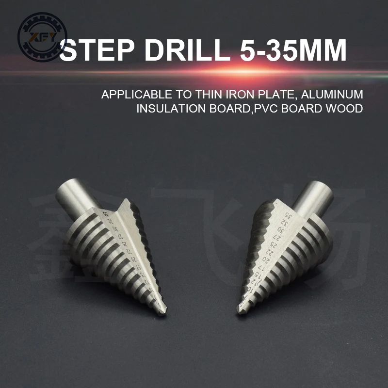 1Pcs Step Drills Taper Power Tools 3 35mm Step Drill Bit Metal HSS