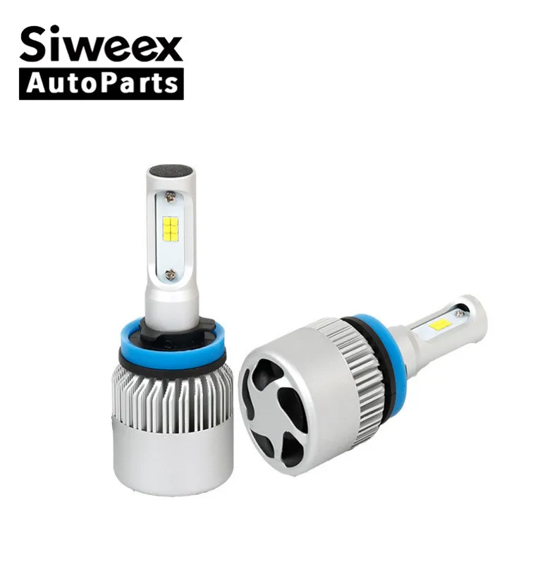 2 шт. H4 LED Hi/Lo лампы для фар 6500K 8000 Люмен Чрезвычайно Яркий H7 H11 9005 9006 CSP чипы