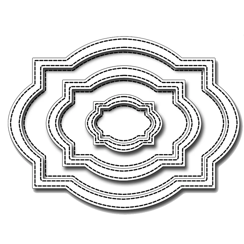 

3pcs Lace Irregular Frame Metal Cutting Dies For Scrapbooking Embossing Decorative Crafts dies DIY Paper Cards Cuts Die New 2019