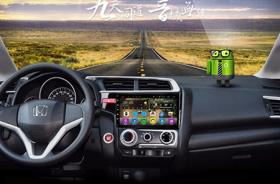Discount 10.1"  big screen android car pc gps navigation for Honda fit 2014 with Quad core 1.6GHz CPU 1024x600 HD digital screen 0