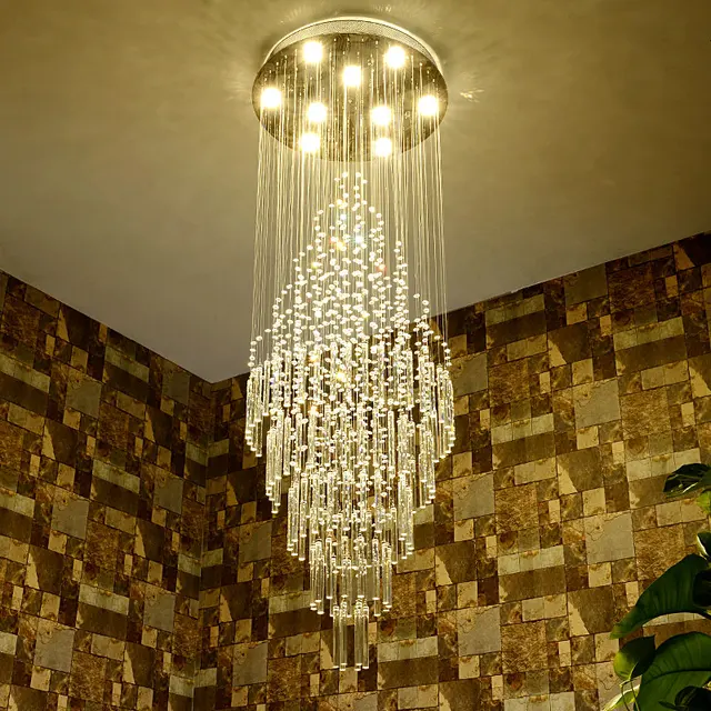 Crystal Drops For Chandeliers Stairwell Chandelier Chrome Finish Long Dining Room High Ceiling Crystal Drops For Chandeliers Stairwell Chandelier Chrome Finish Long Dining Room High Ceiling