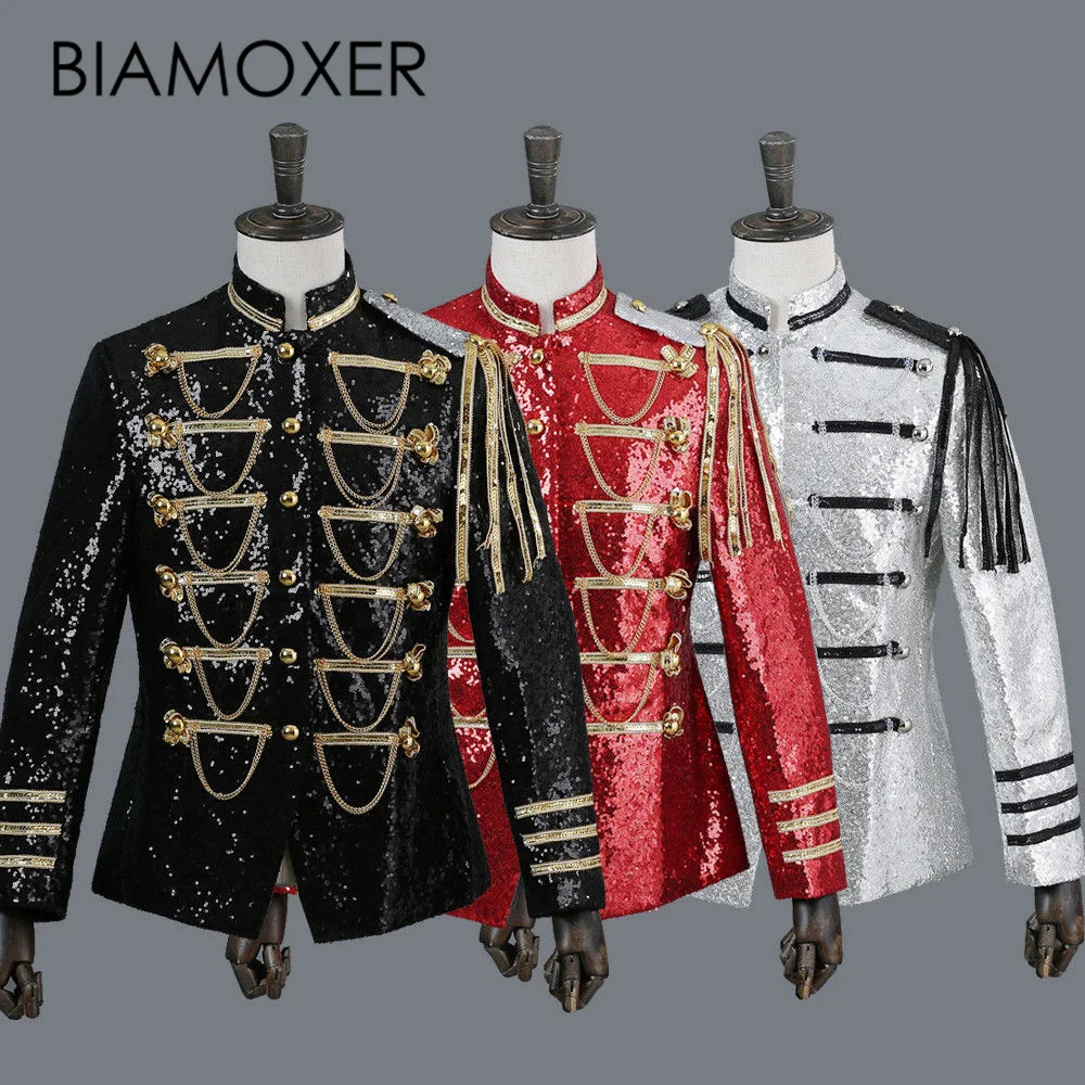 Костюм Biamoxer мужской для косплея жакет с блестками в средневековом стиле