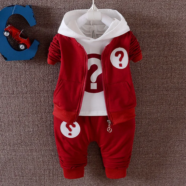 

2017 autumn and winter boy suit children's clothing jacket + T-shirt + pants 3 children's sports suit girls boy set