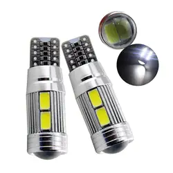 2 шт. высокой мощности T10 w5w светодио дный автомобиль свет t10 10smd 5630 5w5 12 В t10 белый автомобиль лампочки Интерьер Свет w5w t10 canbus ОШИБОК