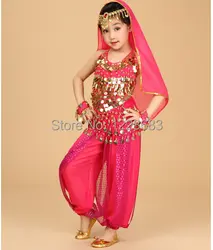 Болливуд танцевальные костюмы индийский танец живота платья Болливуд танцевальная одежда для дети ребенок девочка