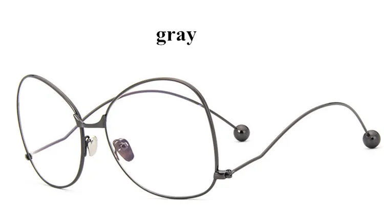 Модные женские металлические оправы для очков, мужские брендовые титановые оправы для очков, Золотая Защитная оправа с очками oculos de grau femininos - Цвет оправы: gray