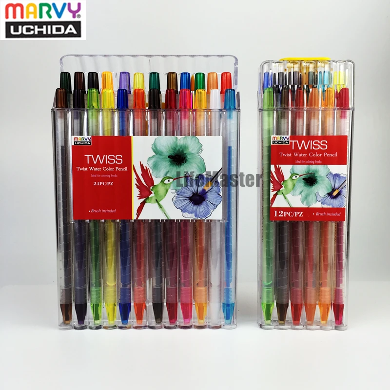 Marvy Uchida Color In Watercolor Pencils 24 Pc Set