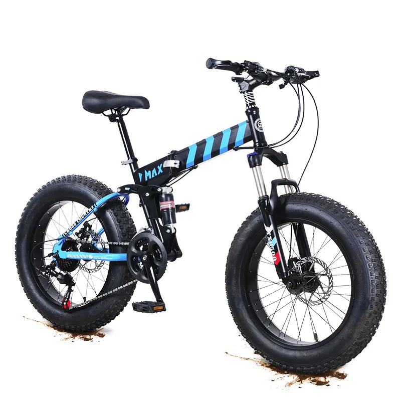 Excellent New Brand Carbon Steel 4.0 Fat Tire 20/26 inch Wheel 21/27 Speed Soft Tail Mountain Bike Beach Snow Bicycle Downhill Bicicleta 1