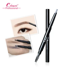 Coosei бренд карандаш для бровей глаз порошок двухсторонний Водонепроницаемый Карандаш для бровей и кисть усилитель стойкий Макияж инструмент