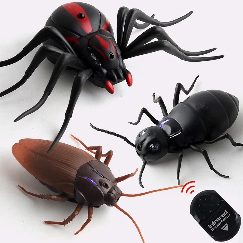 

Infrared RC Remote Control Animal Toy Kit for Kids Adults Smart Cockroach Spider Ant Prank Jokes Radio Insect for Boys 1 Piece