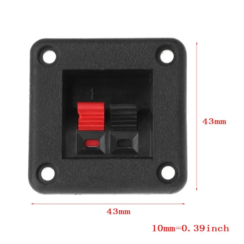 10 шт. динамик Клеммная пластина 2 положения 2 Клеммы пружинный зажим черный красный двойной вход Jack аудио динамик