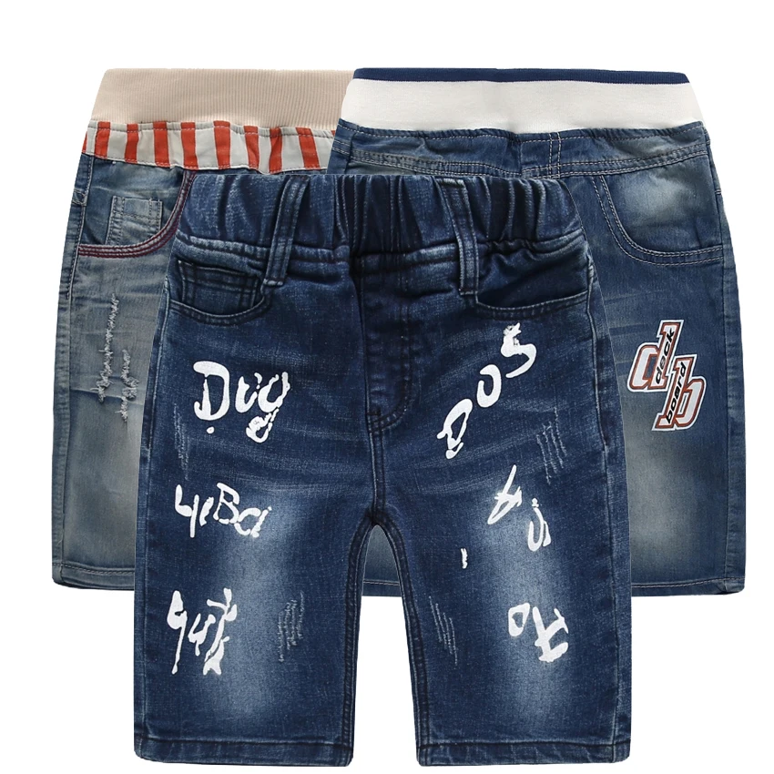 

High Quality Toddler Pants Loose Denim Shorts for Children Kids Boys 2018 Drsigner Mid Waist Elastic Trousers Children Clothing
