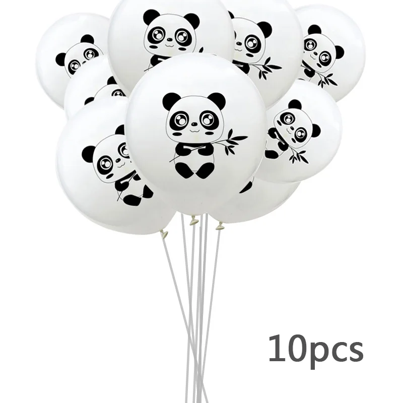 Горячая панда вечерние принадлежности одноразовая посуда чашка тарелка салфетки День рождения Свадьба для детского душа украшения - Цвет: balloon 10pcs