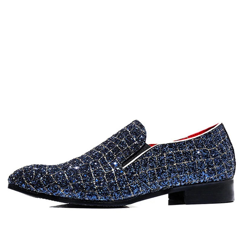 ZERO MORE/разноцветная обувь с блестками; мужские дизайнерские Роскошные лоферы; Мужская обувь в британском стиле; Мужская обувь; Повседневная обувь; большие размеры