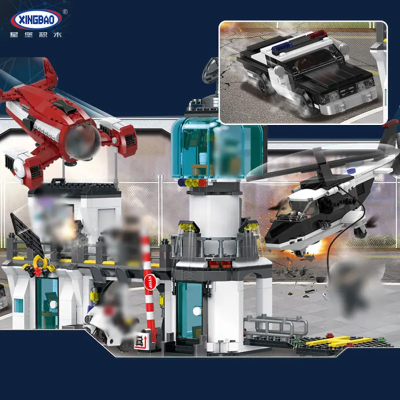 XingBao 02106 1480 шт. новый город серии полицейский участок Escape набор модель строительные блоки кирпичи игрушки для детей рождественские подарки
