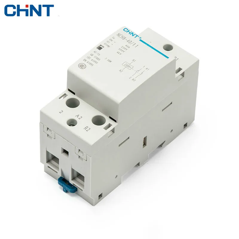 Китайский 2P 40A AC контактор для дома NCH8 40/11 220 В направляющий тип один обычно