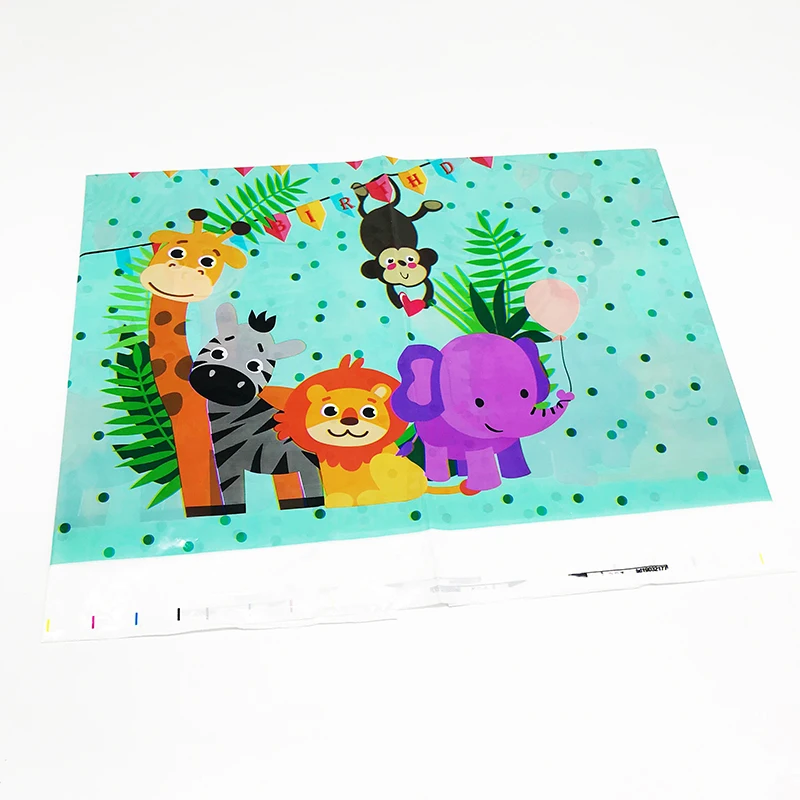 

1pcs/lot Safari disposable tablecloths kids birthday party supplies Safari theme table cover Safari theme party decorations