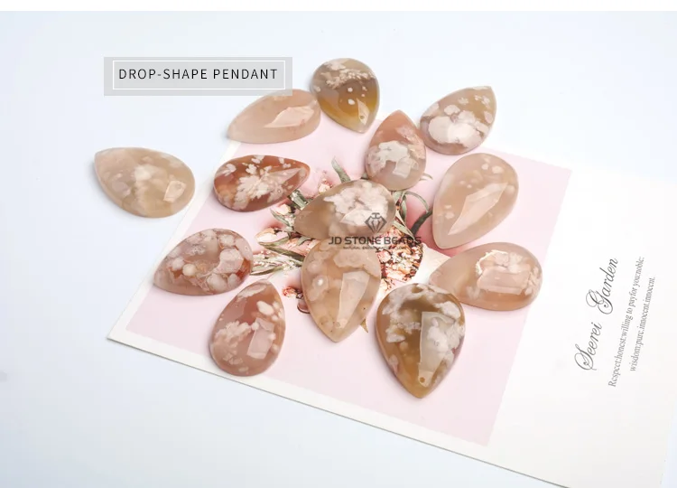 Вишневый цвет Агатовые Подвески японские лучшие продажи Подвески ожерелье аксессуары для женщин - Цвет камня: drop-shape