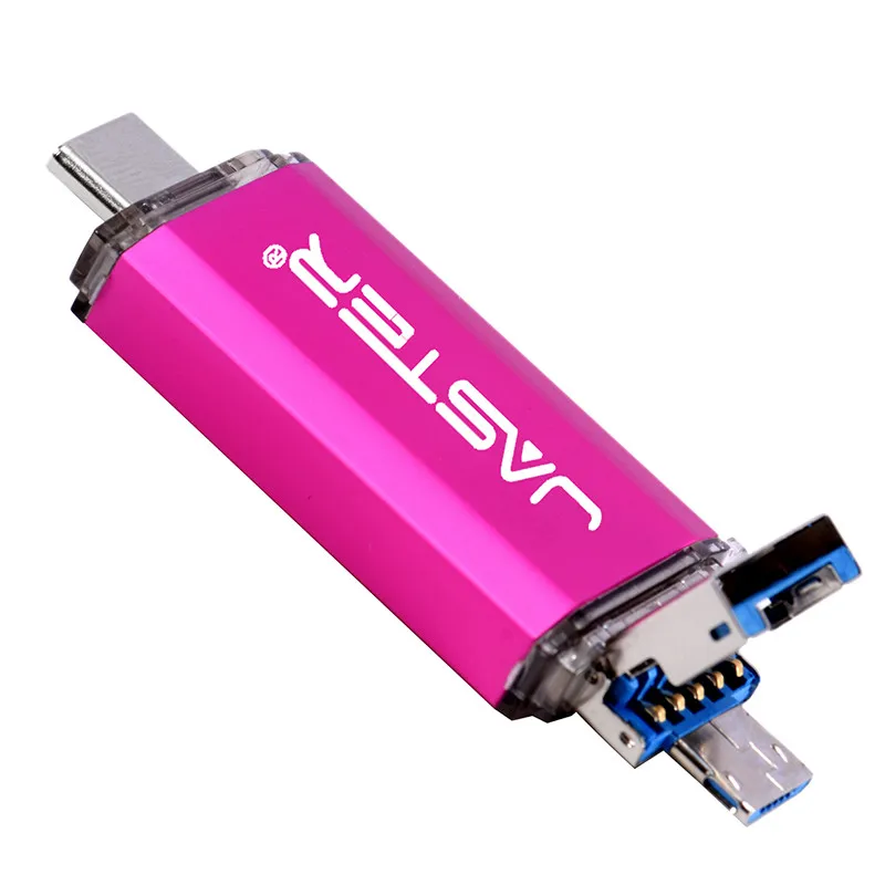Pink JASTER USB 3,0 type C OTG USB флеш-накопитель Usb 3,0 Флешка для type-C Mobile/PC 64 ГБ 32 ГБ 16 ГБ высокоскоростная микро USB флешка - Цвет: Pink