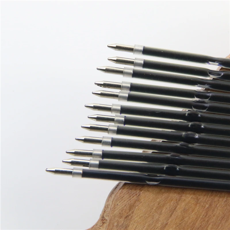 10 Pcs Ballpoint Pen Refill Black Red Blue Colors Office