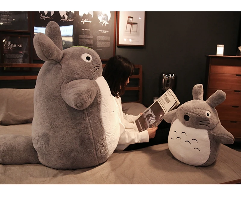 Dorimytrader hot anime totoro plush toy giant stuffed cartoon totoro doll pillow for children friend gift decoration 100cm 120cm 140cm DY50601 (11)