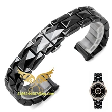 15mm 17mm de Alta calidad de Plata Depolyment Hebilla de Reloj de Cerámica Blanco y correas de Reloj Brazaletes Envío Libre Común