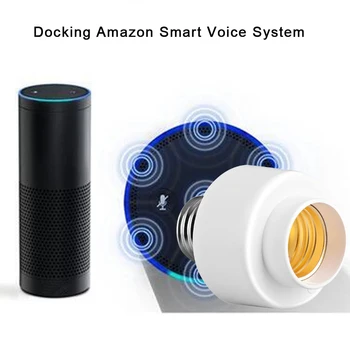 

Wifi Wireless Smart Light Bulb Socket Screw Light Lamp Bulb Holder Cap Socket Support E27 Home Use