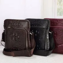 Натуральная крокодиловая кожа, мужская сумка через плечо, роскошная, кожа, мужская сумка через плечо, цветная