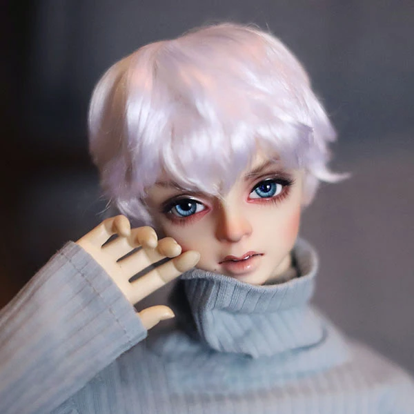 BJD doll hair wigs Pure white imitation mohair short wigs for 1/3 1/4 1/6 BJD DD MSD YOSD doll