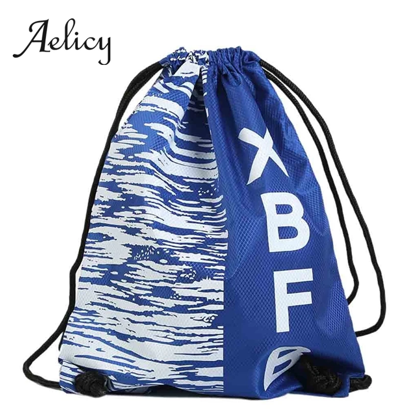 

Aelicy Fashion Printing Drawstring BackPack Women Men Travel Fitness Sport Sling Shoulder Bag Students Rucksack Bundle Pocket