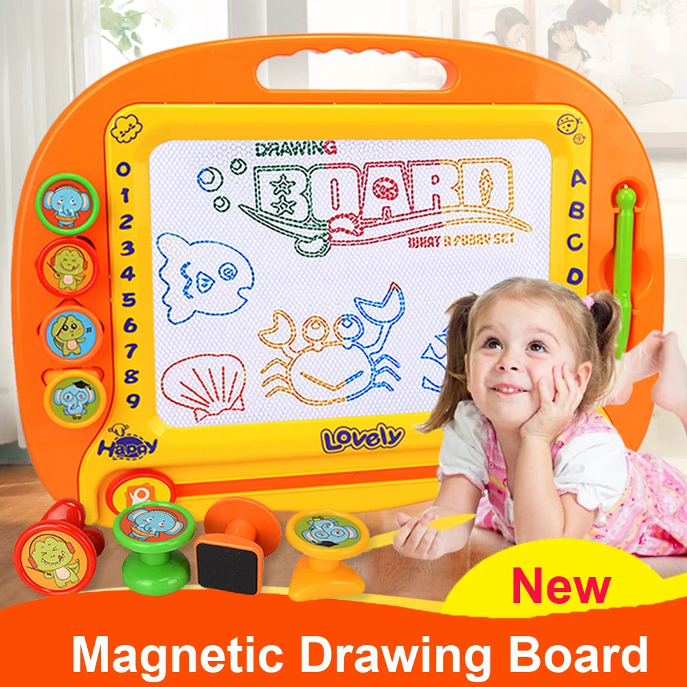 

Big Size Magnetic Painting Drawing Board Scraping Drawing Book with Magic Pen Graffiti Scratched Educational Children Toys