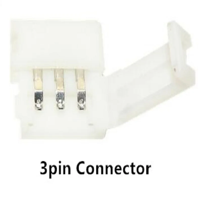 

100pcs 2 3 4 5pin LED Strip Connector Solderless LED Strip Clip RGB Single color For 8mm 10mm 12mm width 2835 5050 Strip Tape